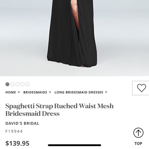 David’s Bridal F19944 Black Size 14 - Picture 2 of 6